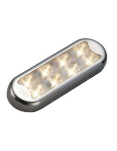 Plafoniera Bimini inox compatta LED fondo interruttore