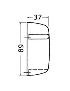 Luce Courtesy Light stagna con lente in plexiglass trasparente