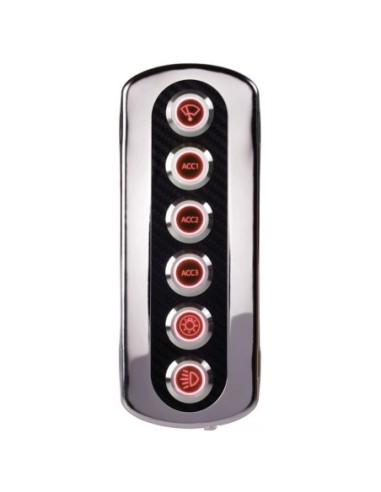 Pannello interruttori fibra di carb LED