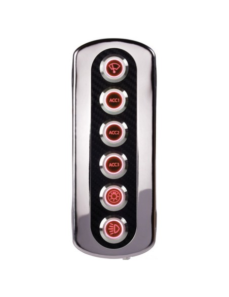 Pannello interruttori fibra di carb LED