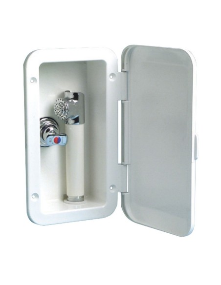 Box doccia con miscelatore tubo PVC parete