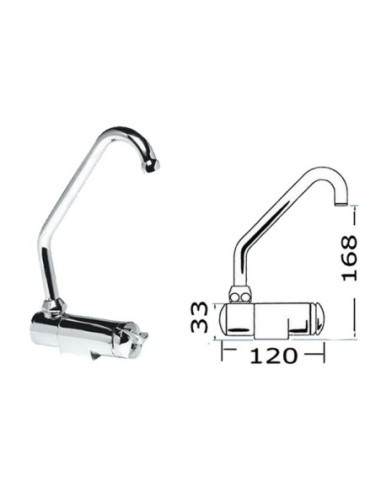 Miscelatore rotante caldofreddo alto