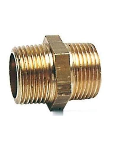 Nipple ottone doppio