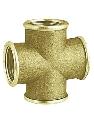 Raccordo croce ottone femmina