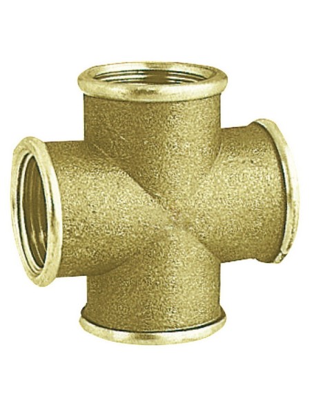 Raccordo croce ottone femmina