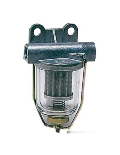 Filtro carburante con vaschetta trasparente in vetro