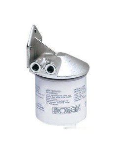 Filtro benzina con cartuccia a perdere da 10 micron con supporto in ottone nichelato