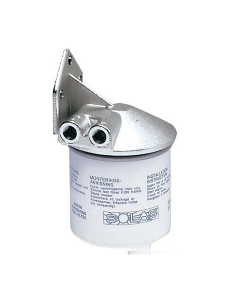 Filtro benzina con cartuccia a perdere da 10 micron con supporto in ottone nichelato