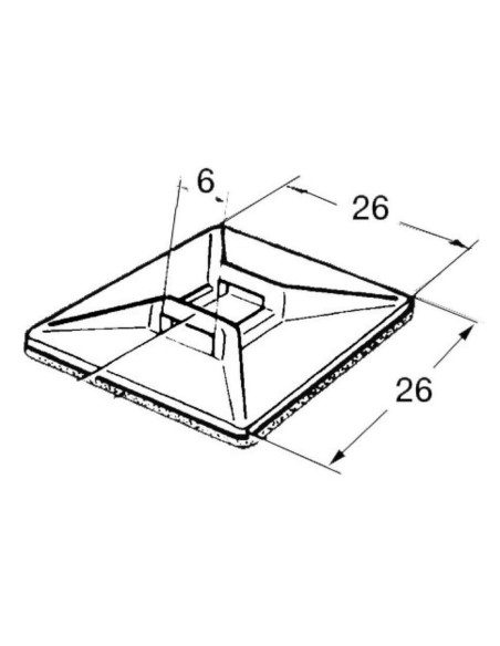 Basetta nylon autoadesiva