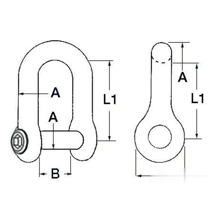 Anchor shackle AISI 316