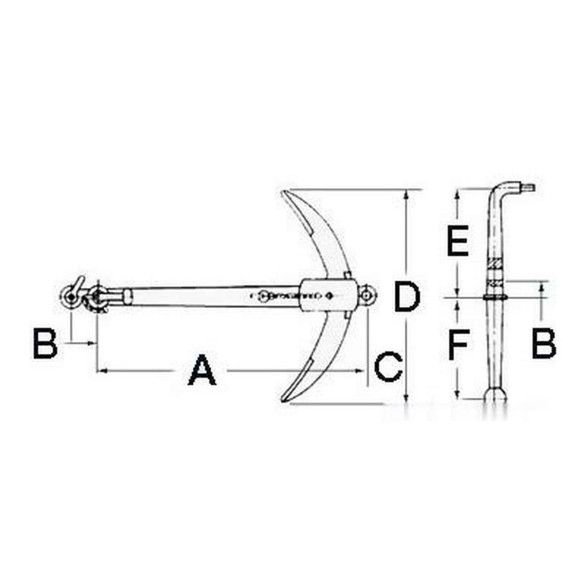 Admiralty anchor 5 kg