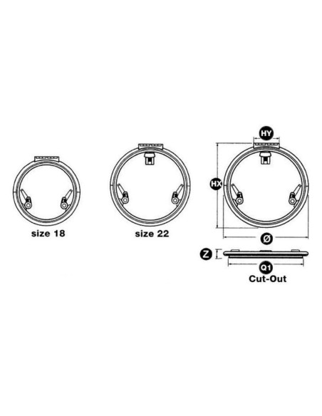 Passo uomo Lewmar Low Profile tondo