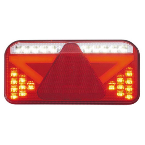LED rear lights with triangular reflector and 6 functions