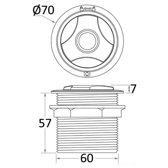 Footswitch windlass recess mounting