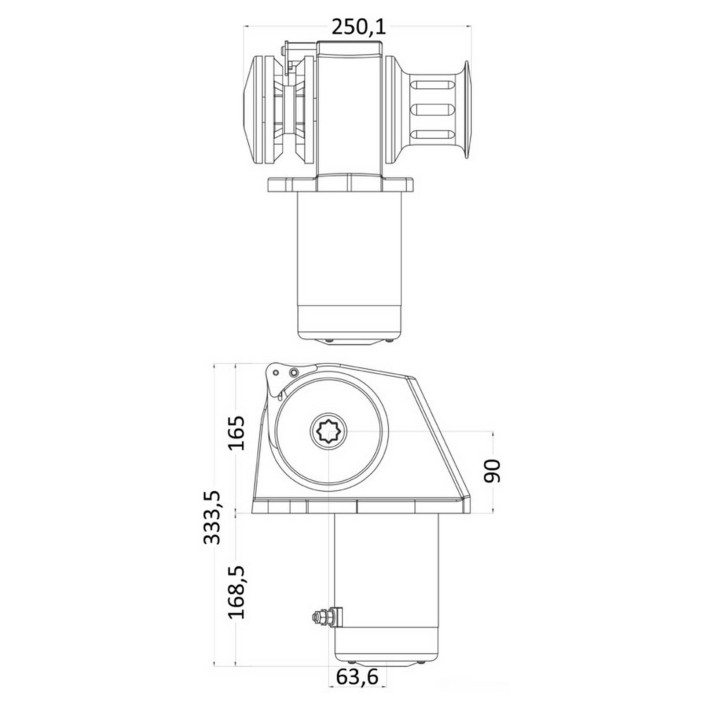 Italwinch Obi windlass  drum gypsy