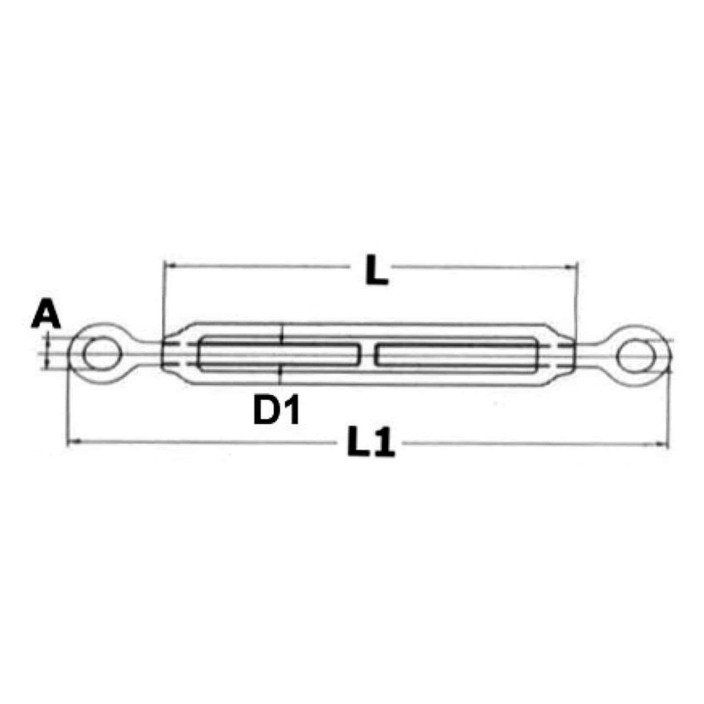 Tenditore inox occhi