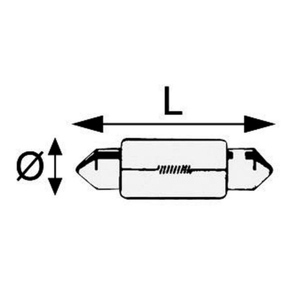 Festoon bulb 12 V 15 W