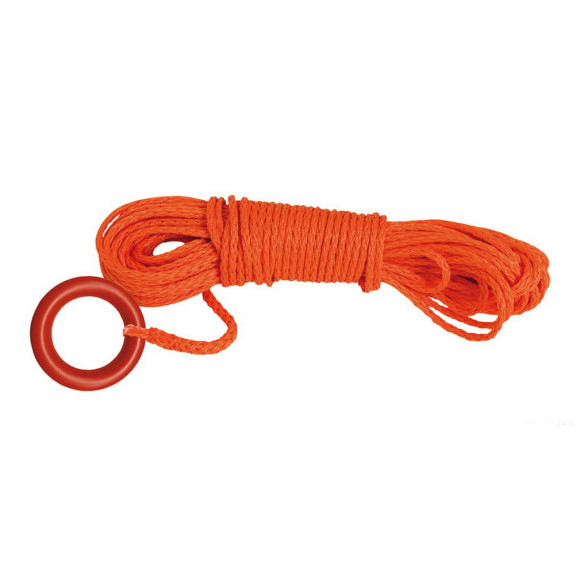 Floating levilene rope with emergency ring