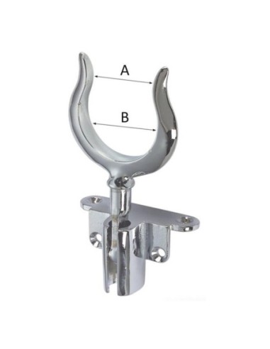 Scalmo ottone cromato abbattibile