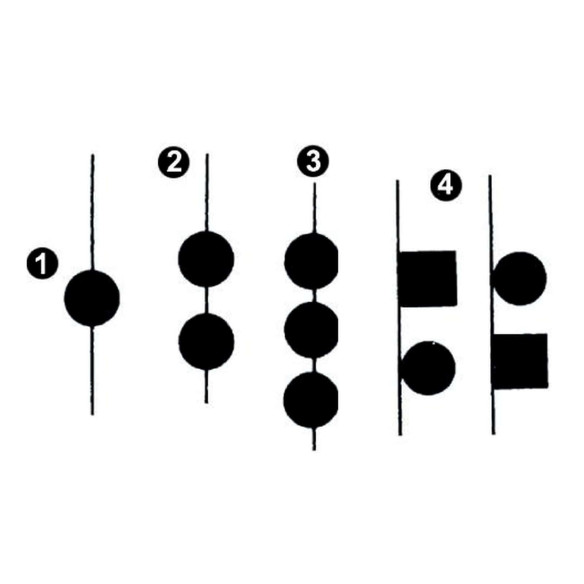 Signalball aus schwarzem Polycarbonat