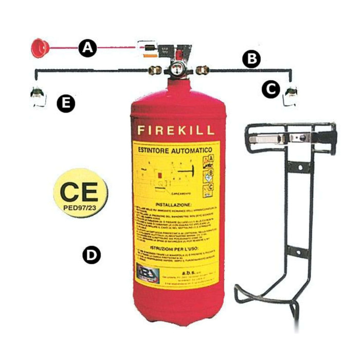 Firekill extinguishing system pressure gauge
