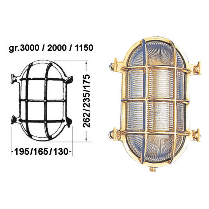 Oval turtle lamp