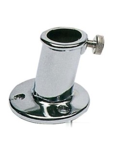 Basetta ottone cromato asta