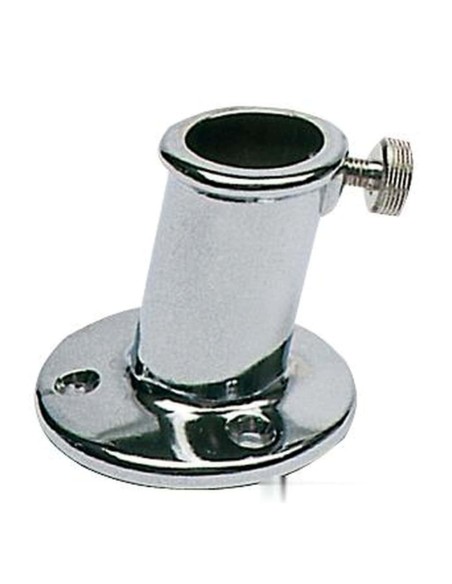 Basetta ottone cromato asta