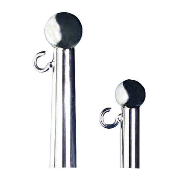Asta bandiera inox con pallina