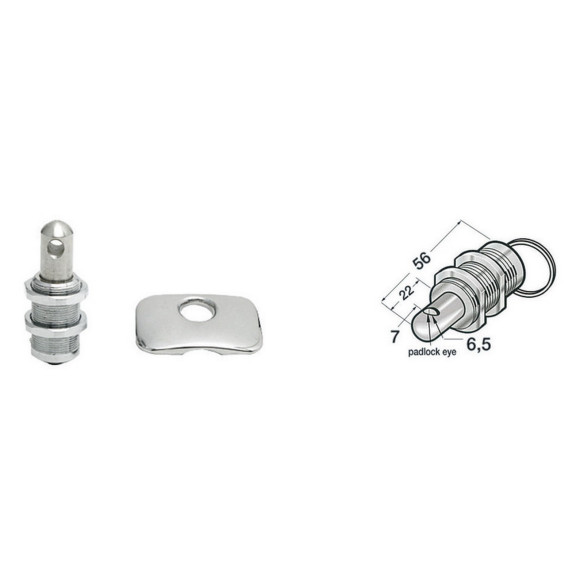 Chiusura gavoni inox lucchetto De Luxe