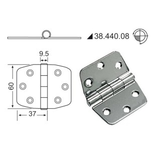 Hinge standard pin 74x60