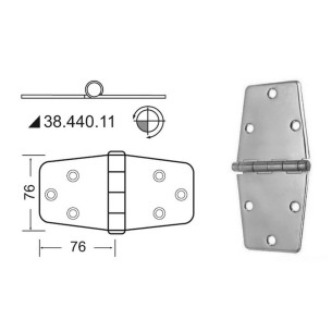 Hinge standard pin 152x76