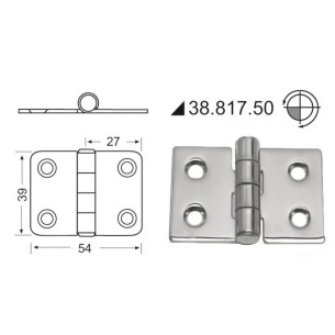 Scharnier herausragender Kern 54x39