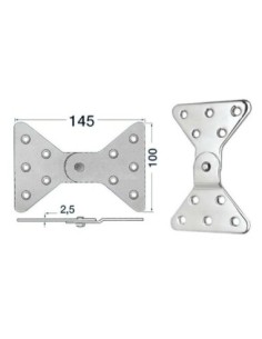 Cerniera inox laterale 145x100