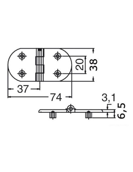 Cerniera cieca microfusa