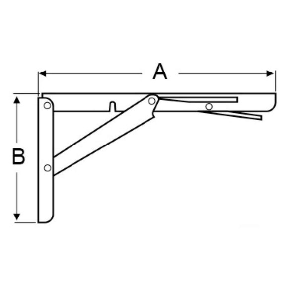 Folding arm for tables