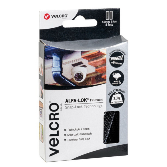 VELCRO Brand ALFALOK Black