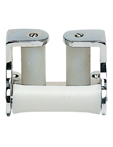 Passacatena ottone cromato rulli