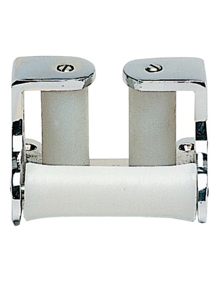 Passacatena ottone cromato rulli