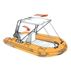 Stainless steel or fiberglass tube telescopic awning for roll-bar