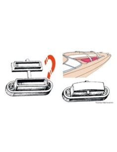 Piastrina ottone cromato teloni