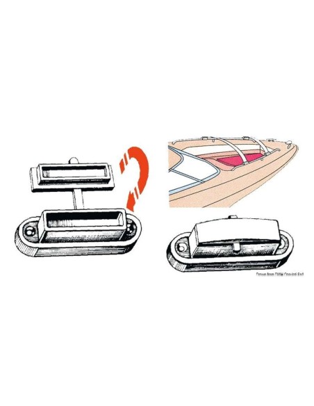 Piastrina ottone cromato teloni