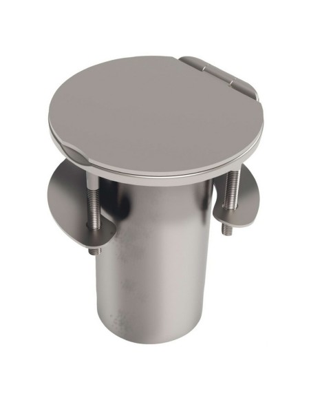 Boccola incasso palo carbonio con coperchio cerniera