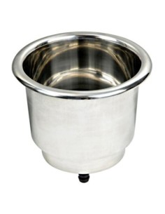 Portabicchieri inox con drenaggio