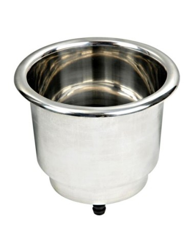 Portabicchieri inox con drenaggio