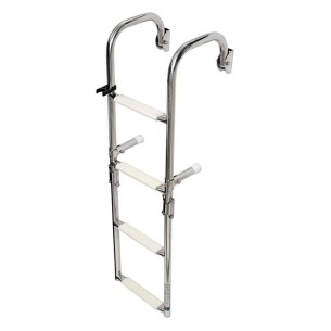 Foldable ladder arch mounting arms steps