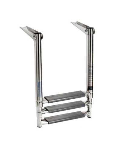 Scaletta telescopica plancetta con tubi ovali