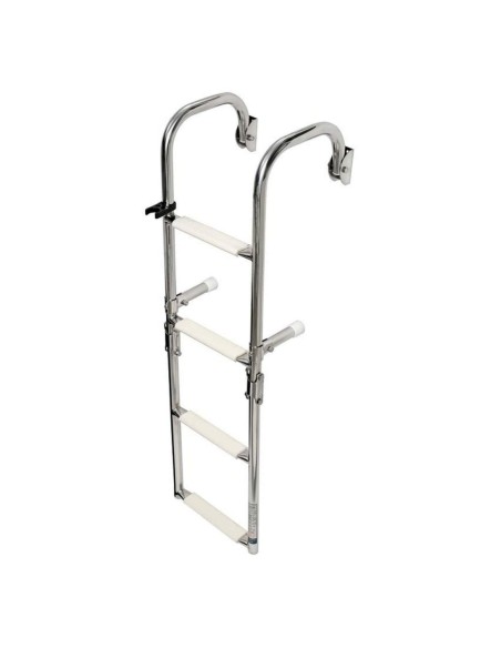 Scaletta pieghevole con attacchi arcuati gradini