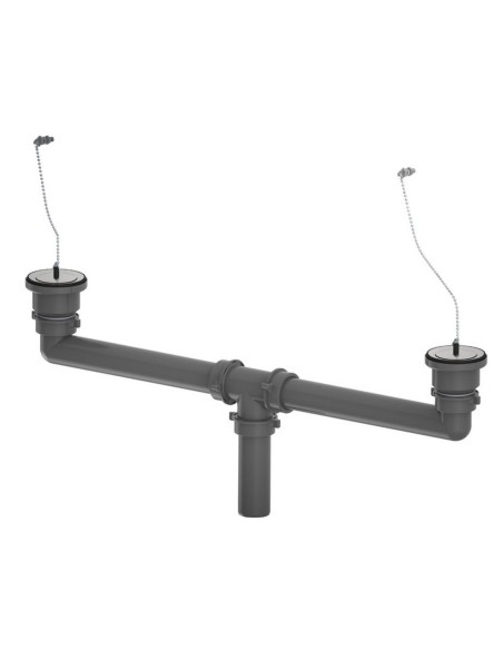 Kit pilette con tappo catena e tubi di scarico