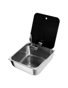 Lavello con coperchio vetro fumè